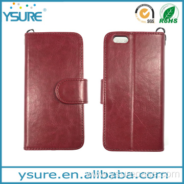 Custom Leather Wallet Phone Case With Mirror Card